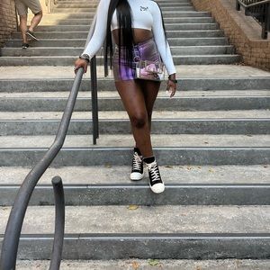 Purple Iridescent Shorts! Size MEDIUM! WORN ONCE